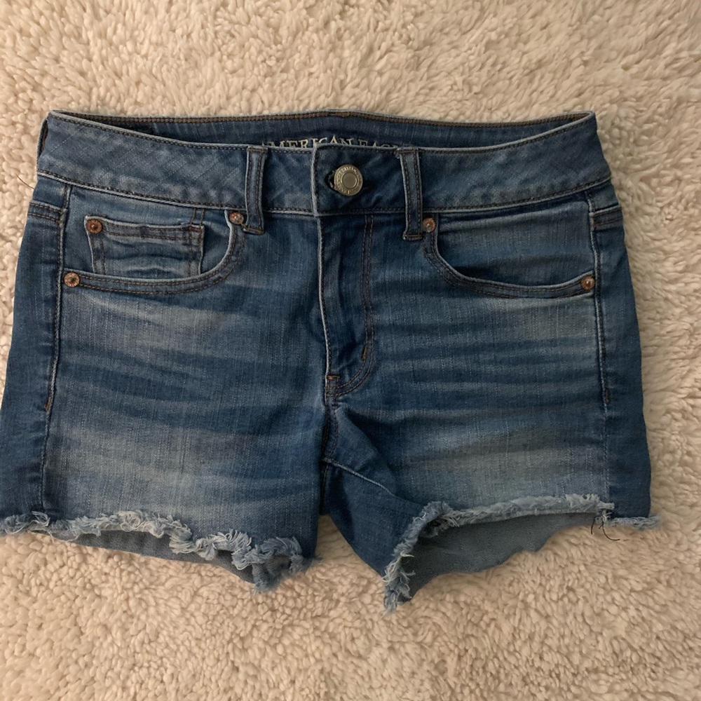 American eagle super stretch midi short (size 4)